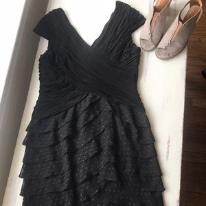 Cute black ruffle dress - great condition